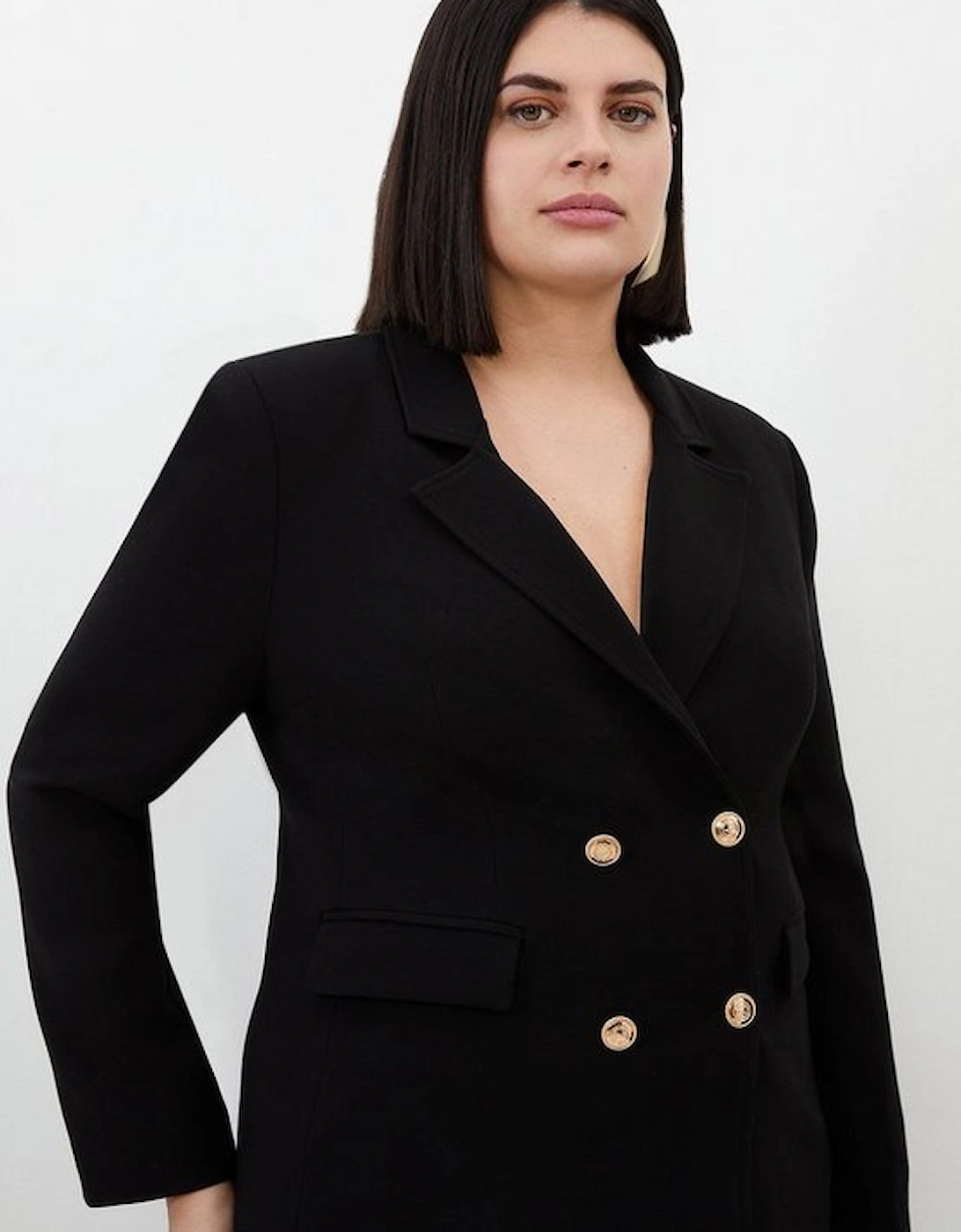 Plus Size Compact Essential Tailored Double Breasted Blazer, 5 of 4