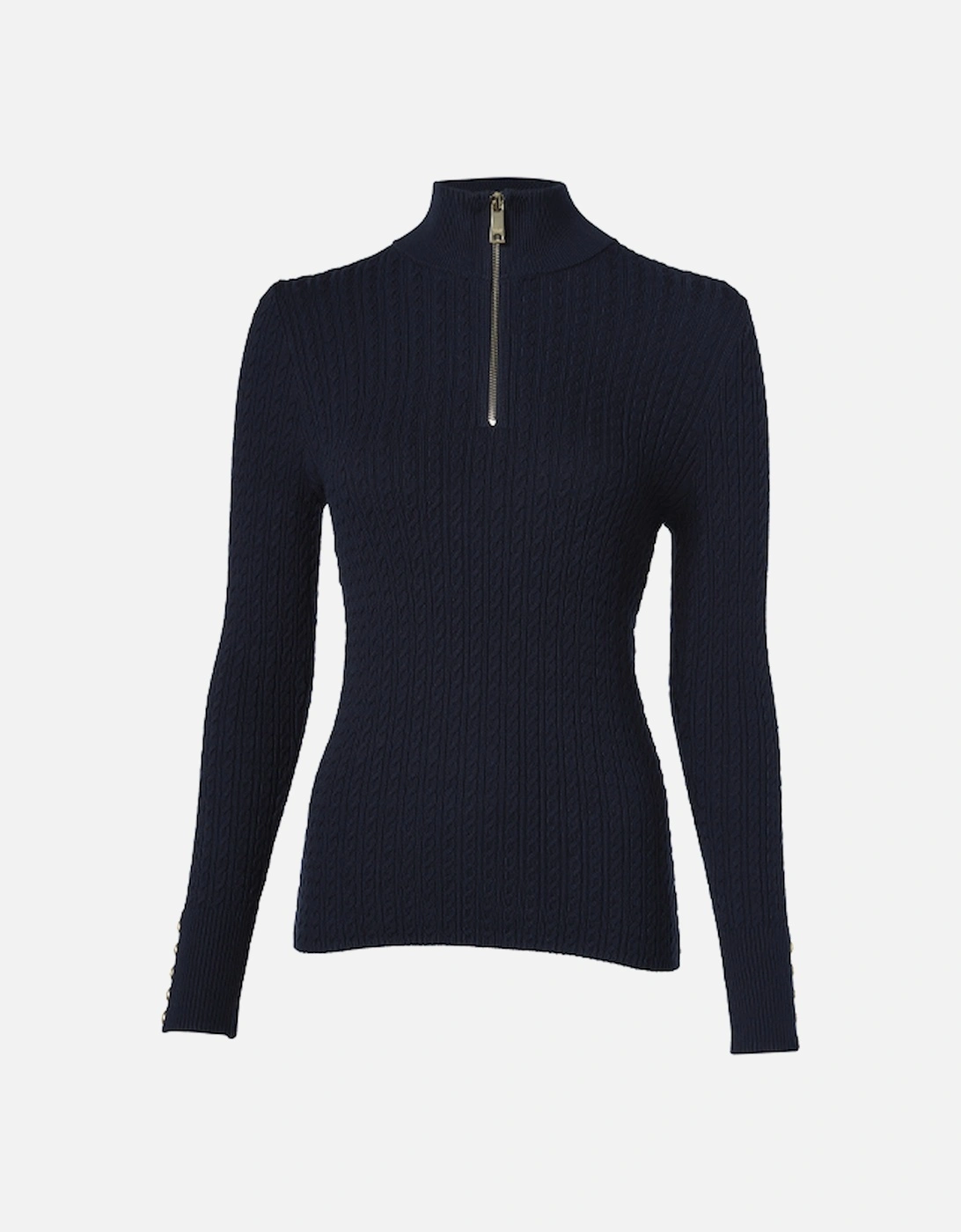 Ava Half Zip Knit Ink Navy