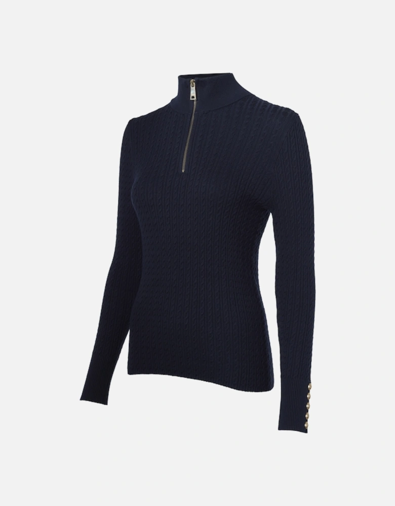 Ava Half Zip Knit Ink Navy