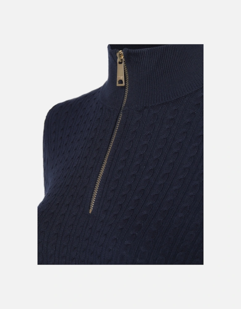 Ava Half Zip Knit Ink Navy