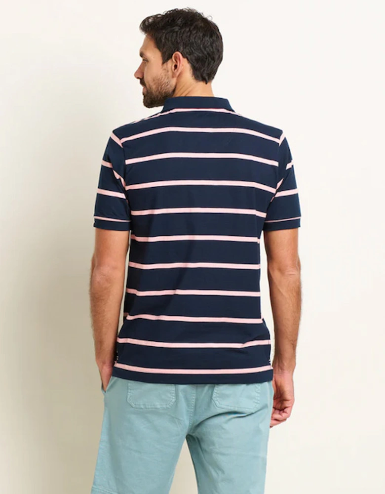 Men's Stripe Polo Navy