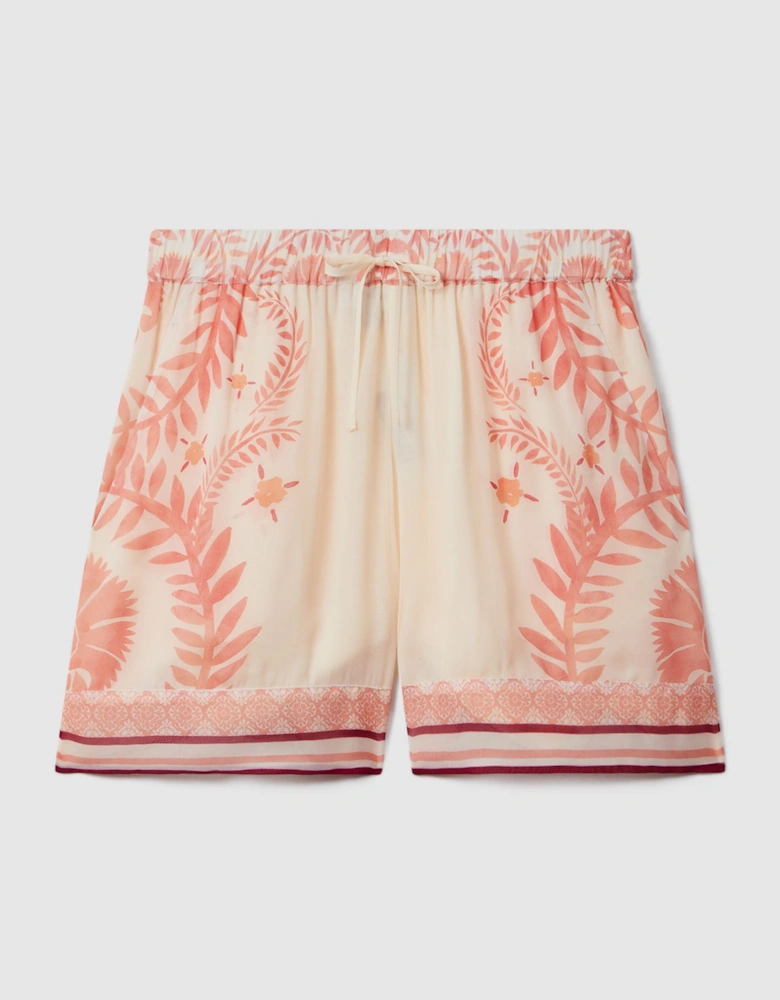 Printed Drawstring Shorts