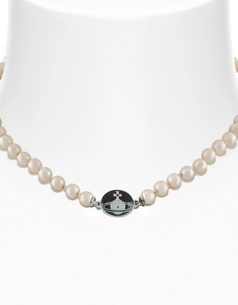 Loelia Pearl Silver Necklace