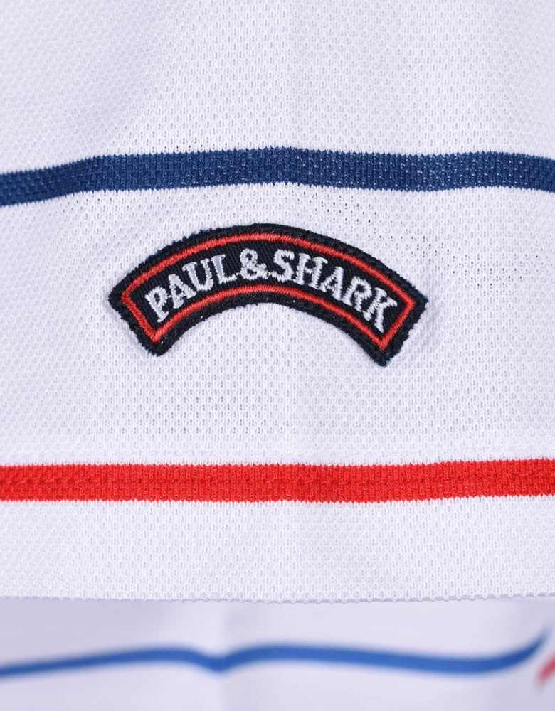 Paul And Shark Polo Shirt White Multi Stripe