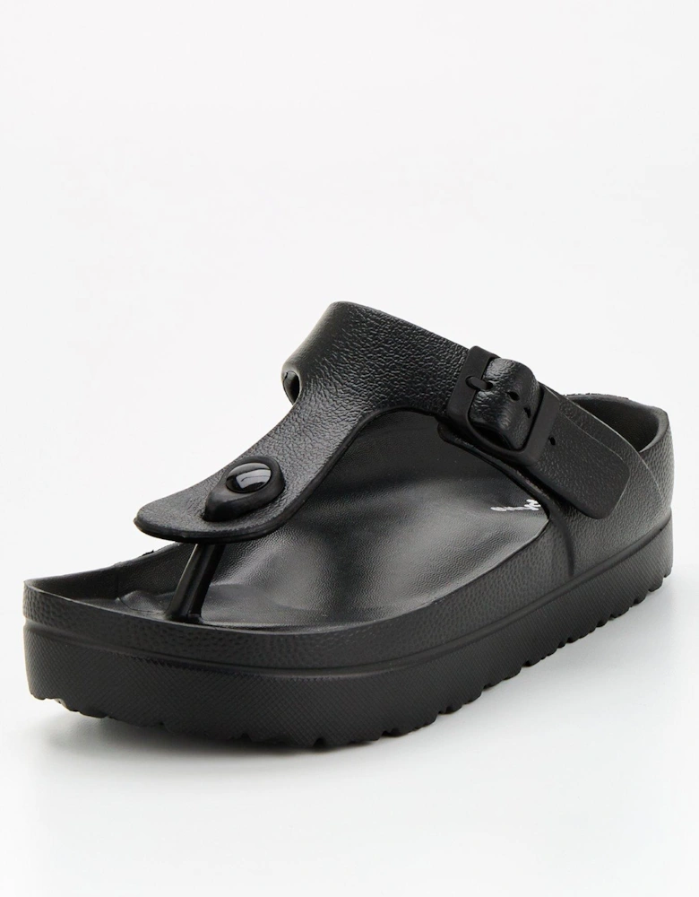 Toe Post Eva Slider - Black