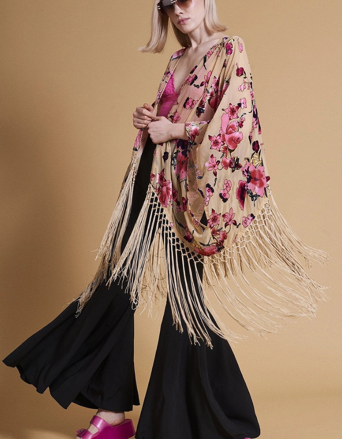 Mocha Silk Devore Kimono, 8 of 7