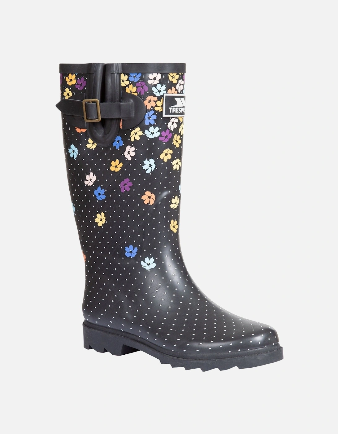 Womens Samira High Rise Wellington Boots - Daisy Print, 5 of 4