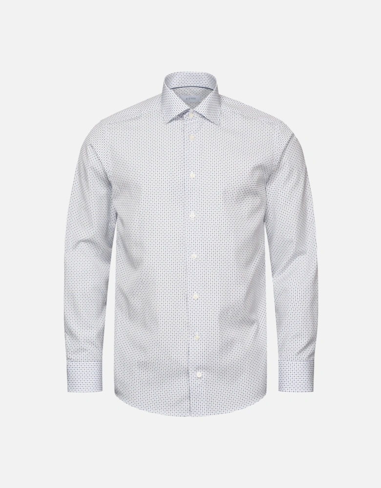 Slim Fit Micro Print Poplin Shirt 21 Light Blue