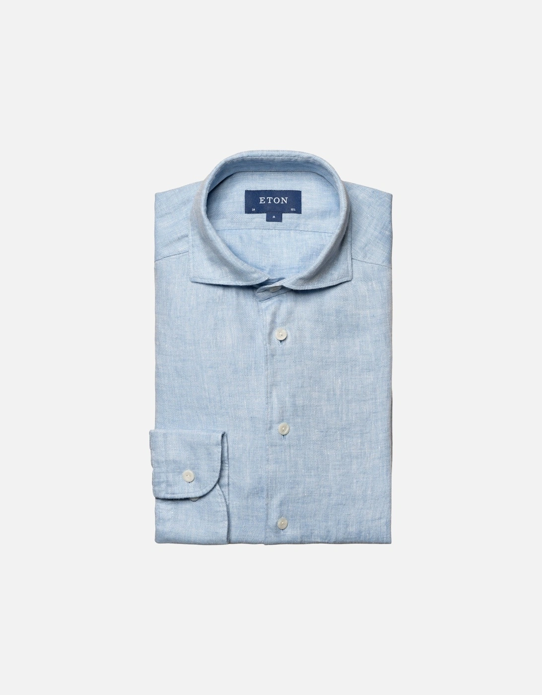 Twill Linen Shirt 26 Mid Blue, 4 of 3