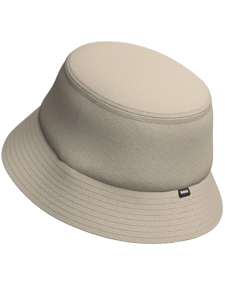 Black Saul Flag Bucket Hat, Dark Beige