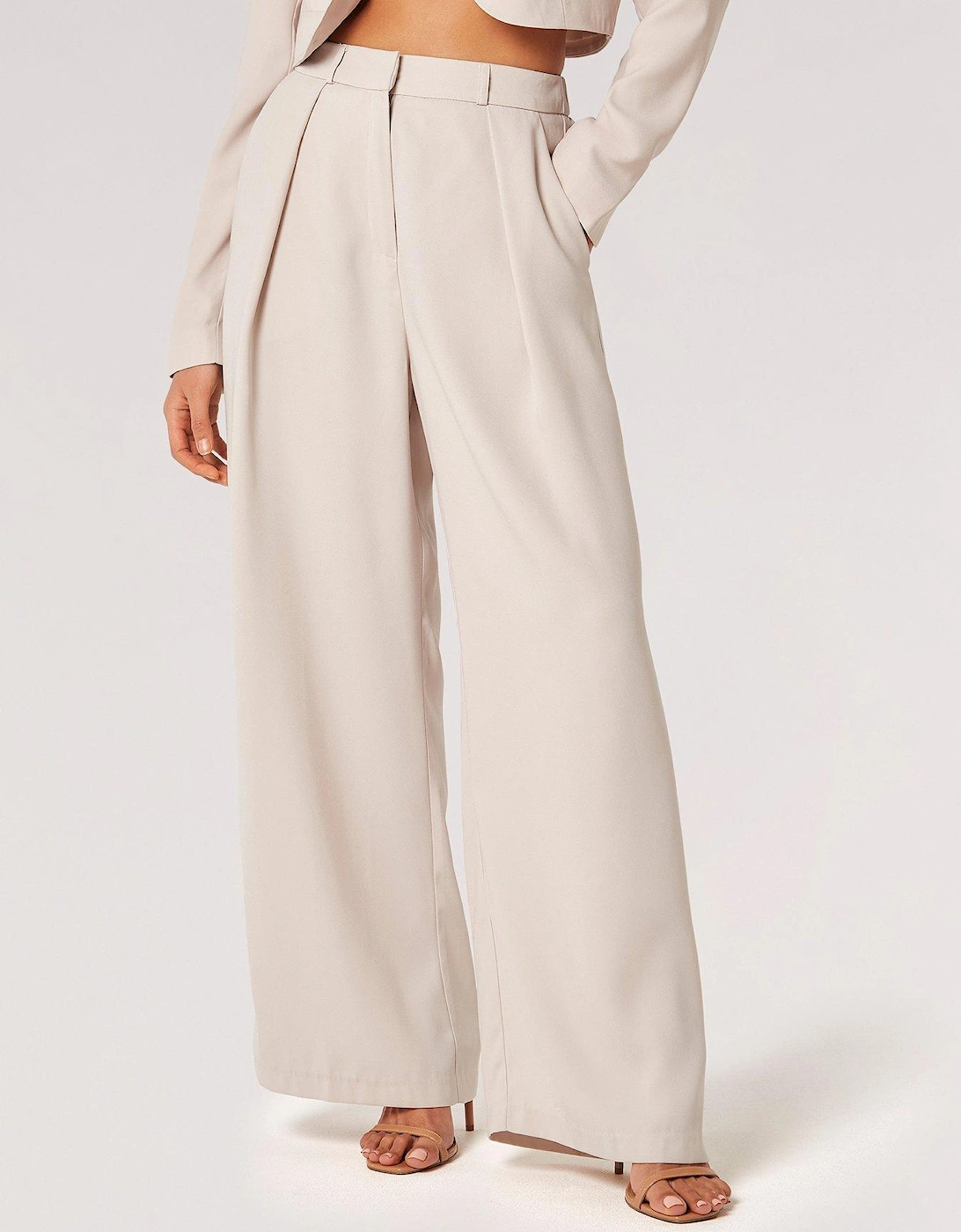 Pleat Detail Soft Tailored Trousers, 2 of 1