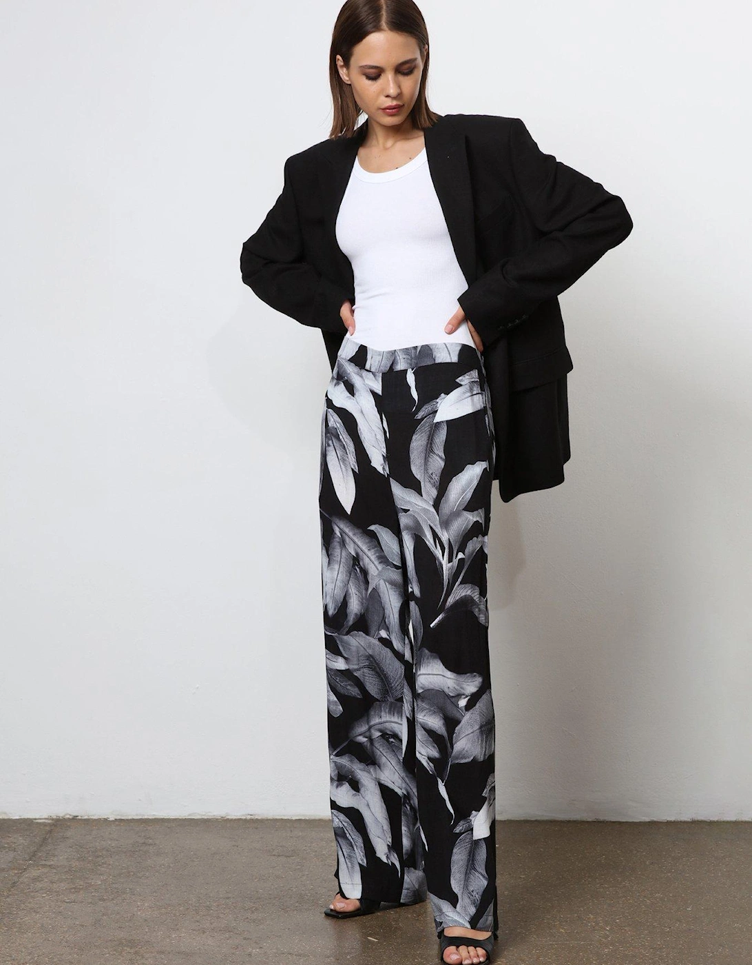 Wide Leg Trousers - Black, 2 of 1