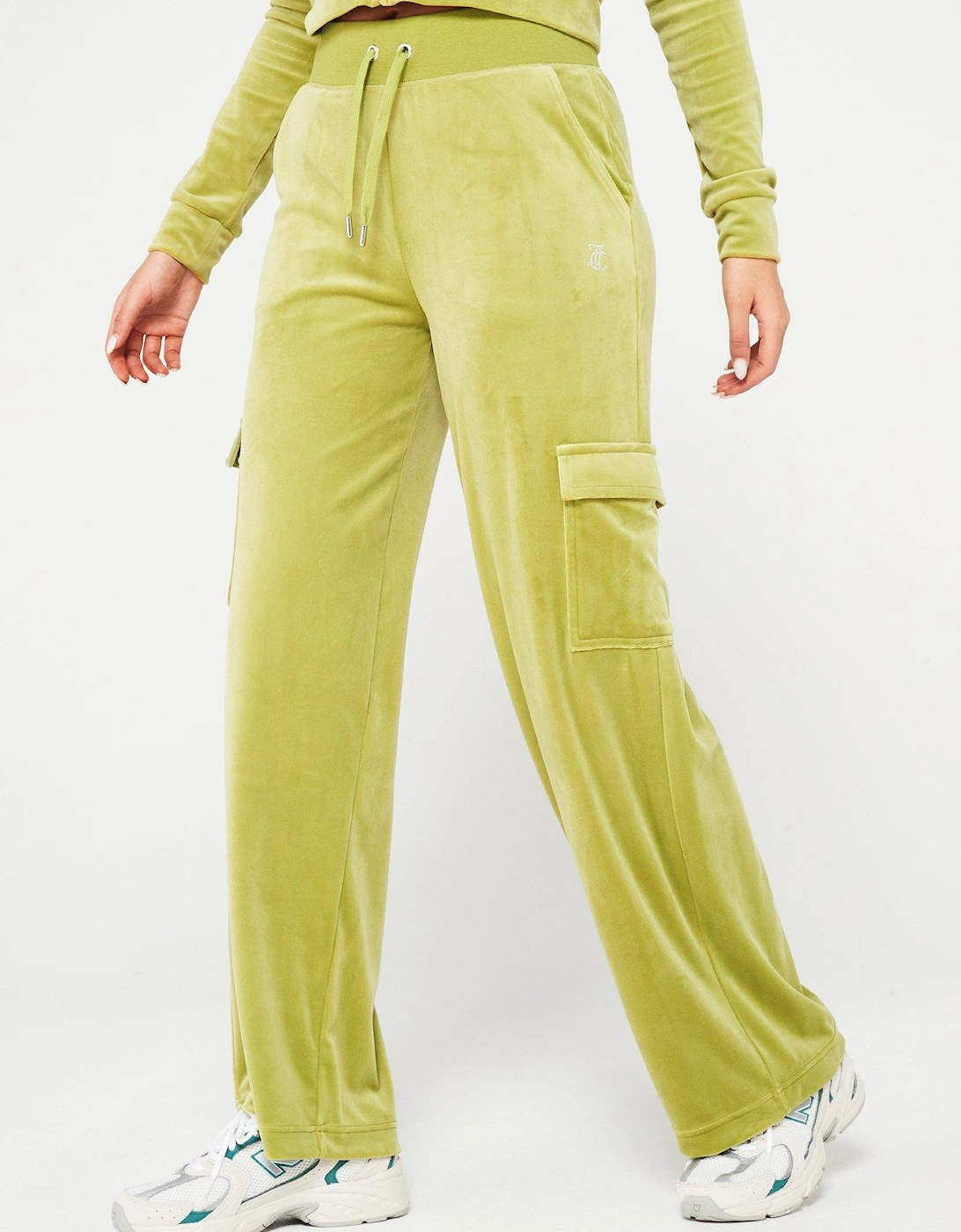 Audree Velour Cargo With Juicy Diamante Logo - Green, 5 of 4