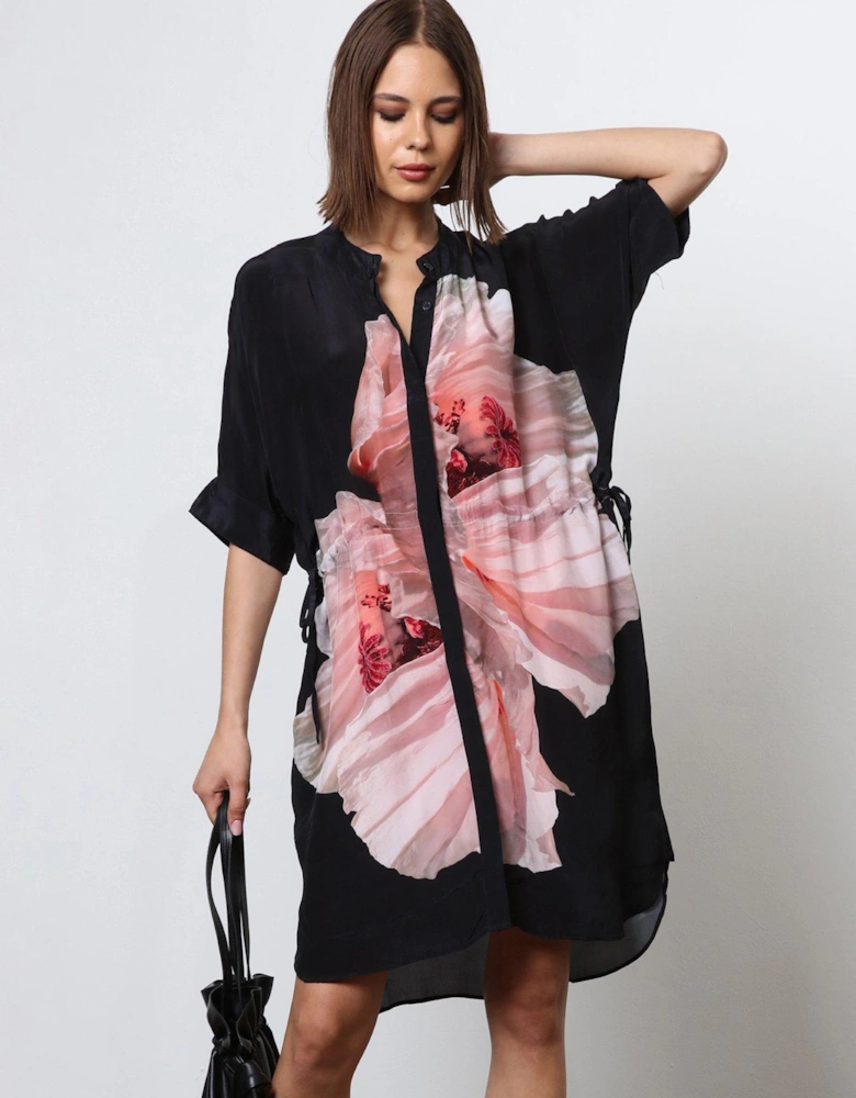 Tunic Shirt Dress - Pink