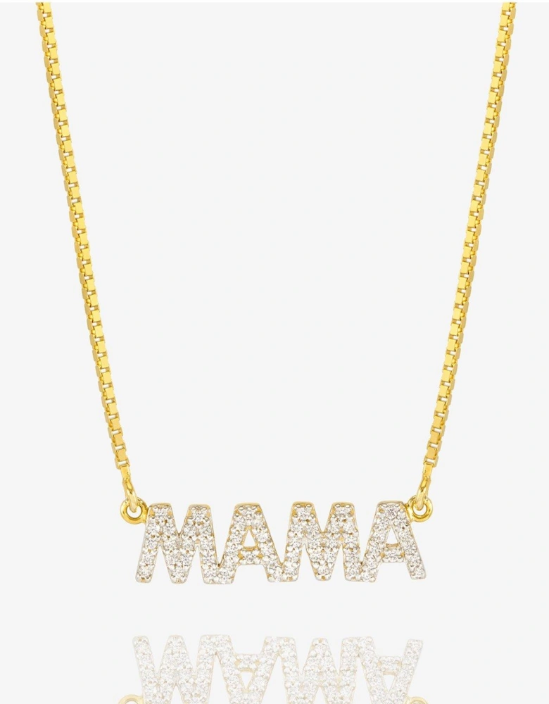Rachel Jackson Solid Gold And Diamond Mama Necklace