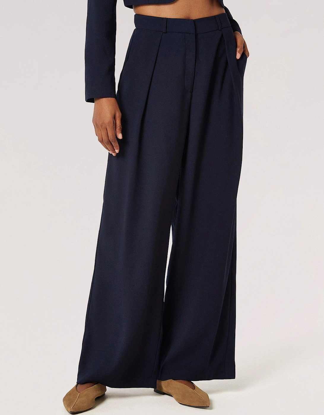 Pleat Detail Soft Tailored Trousers, 5 of 4