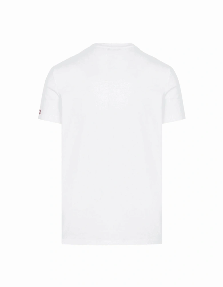 Red Maple Leaf Patch Logo White T-Shirt