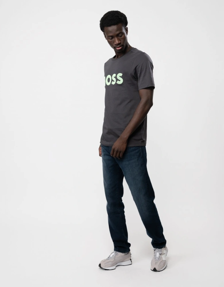 BOSS Green Tee 1 Mens Cotton Jersey Regular Fit T-Shirt with Mesh Logo