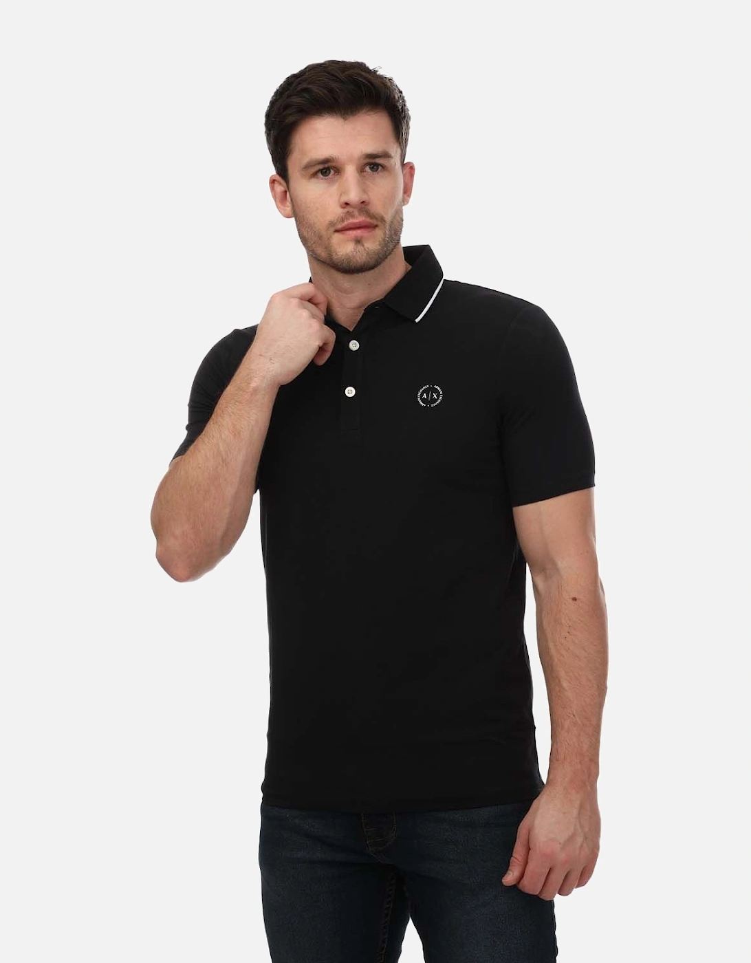 Mens Essential Tipped Collar Polo Shirt, 5 of 4