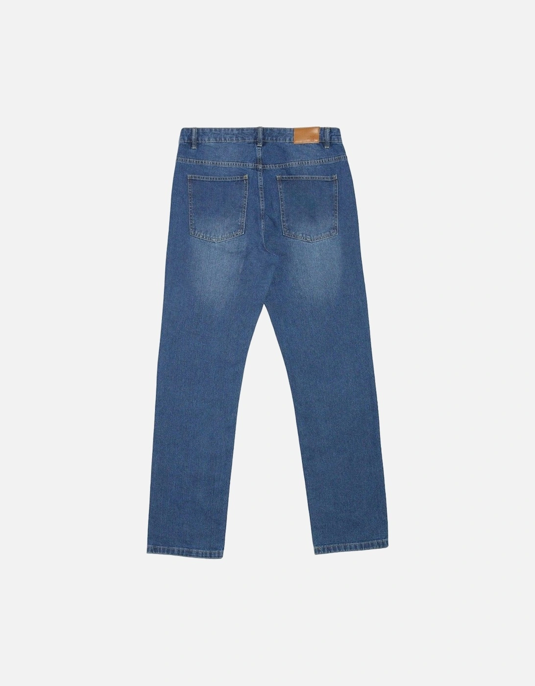 Mens Mid Wash Straight Jeans