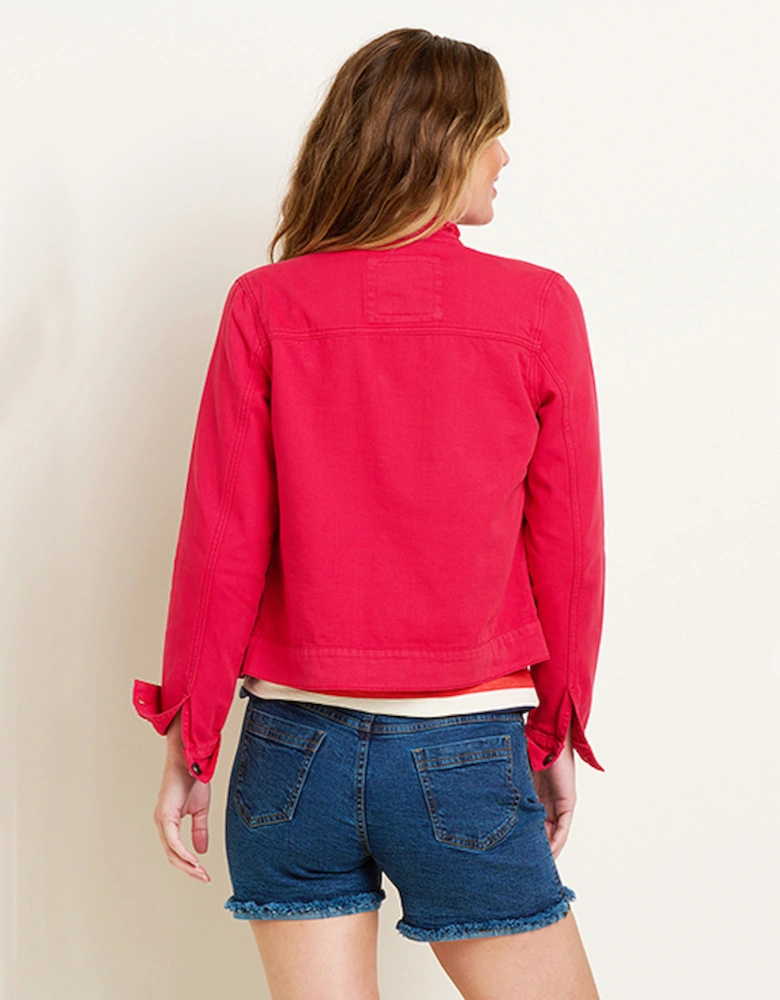 Women's Milton Ruffle Neck Jacket Red
