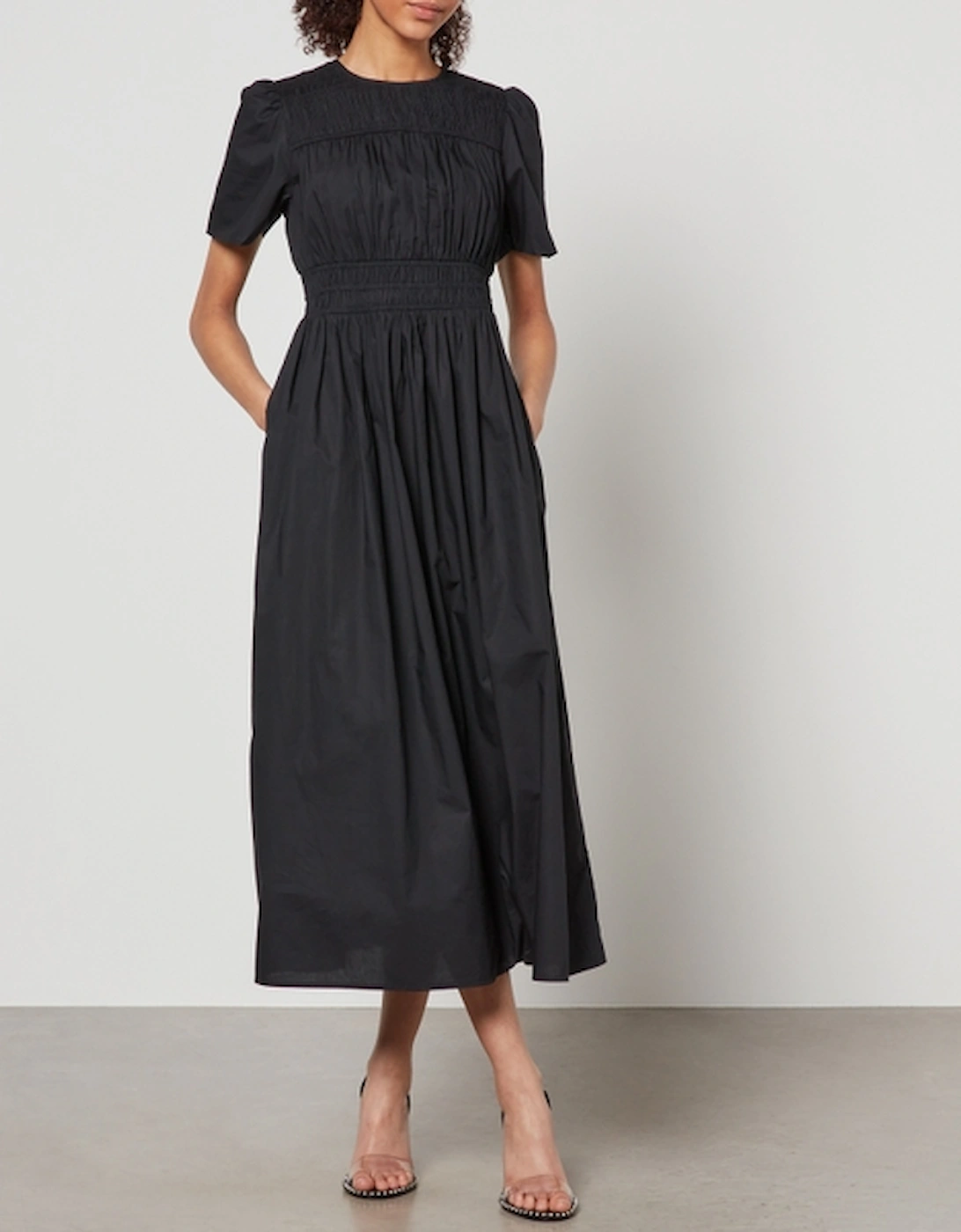 Natalia Cotton-Poplin Midi Dress, 2 of 1