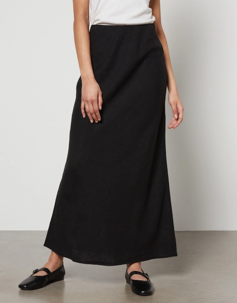 Mila Linen-Blend Maxi Skirt