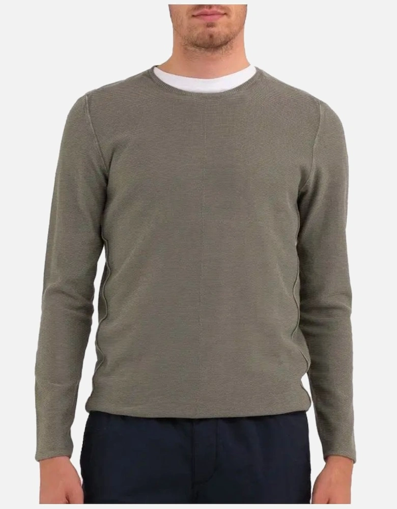 Crew Neck Long Sleeve Knitwear Pullover Sage
