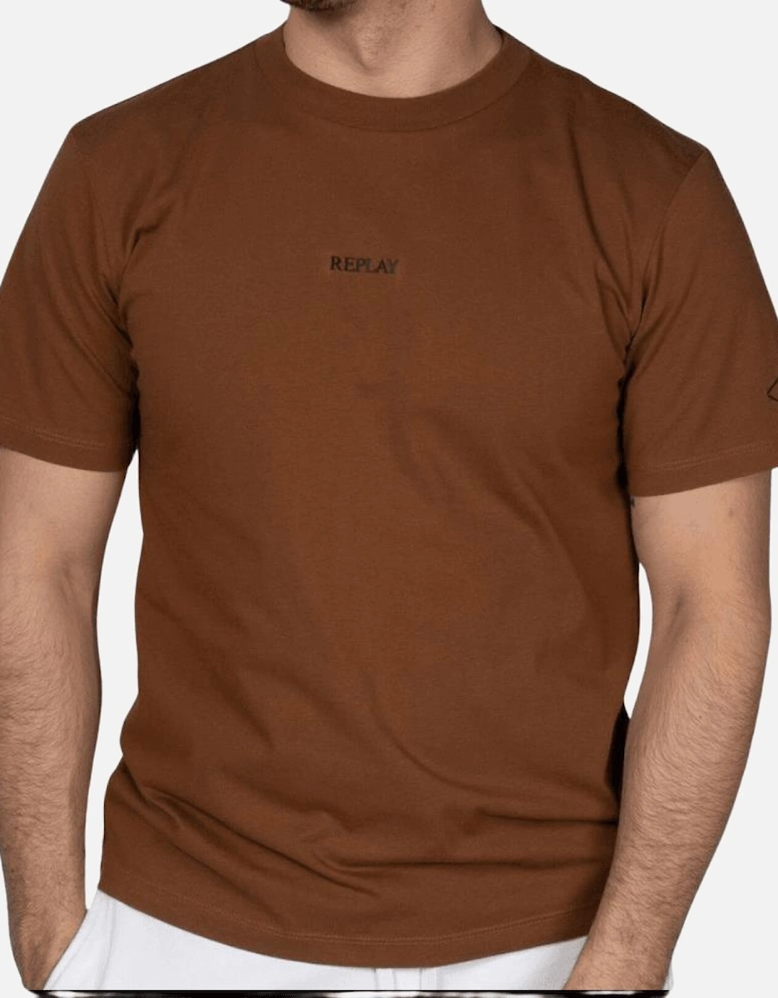 Basic Centre Logo Round NecK Brown T-Shirt, 3 of 2