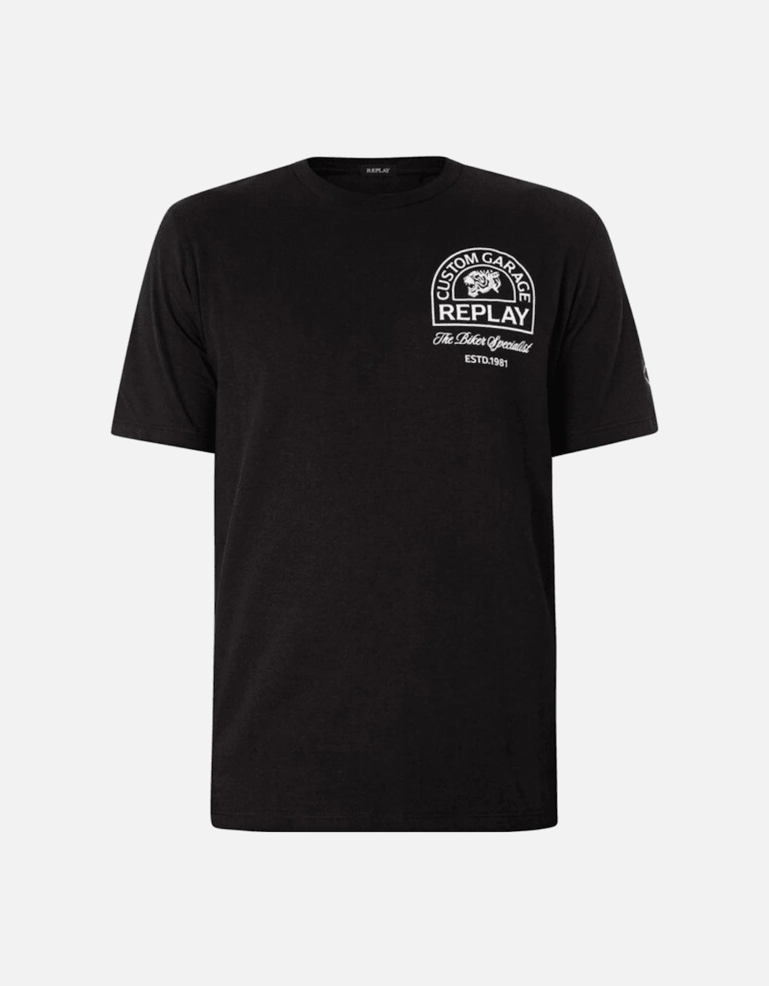 Graphic Logo Printed Black T-Shirt, 3 of 2