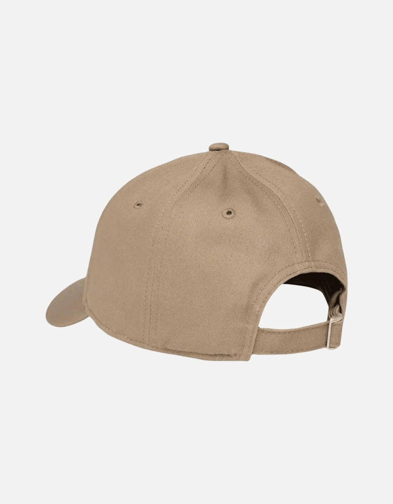 Embroidered Logo Beige Baseball Cap