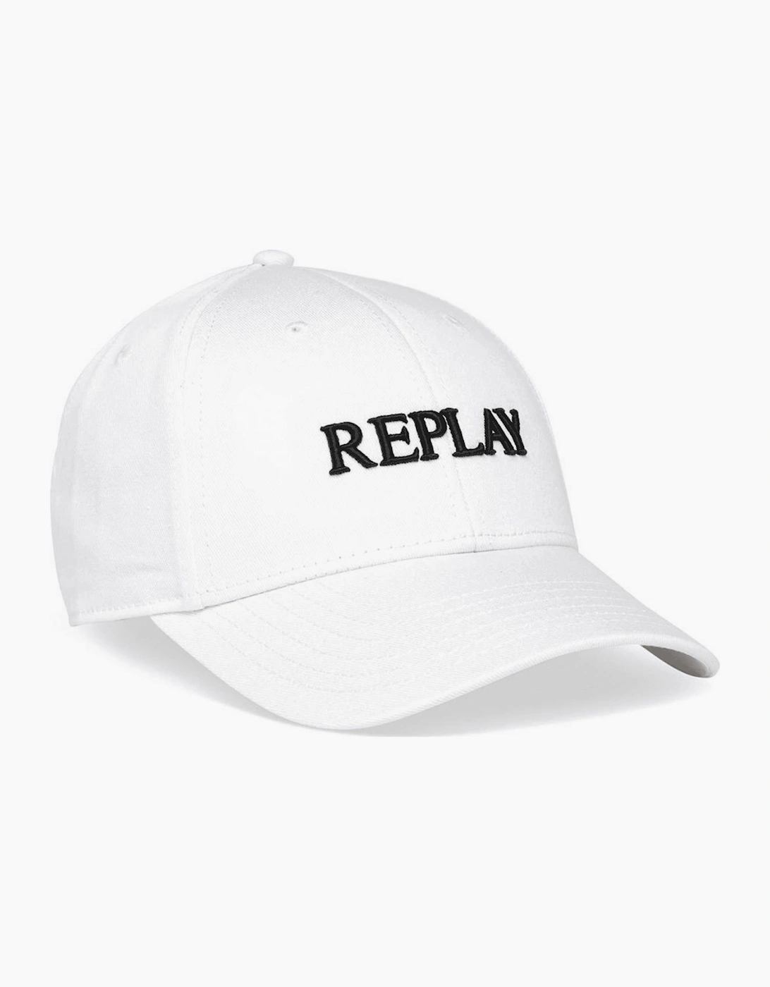 Replay Men's White Embroidered Logo Baseball Cap - Size: One Size