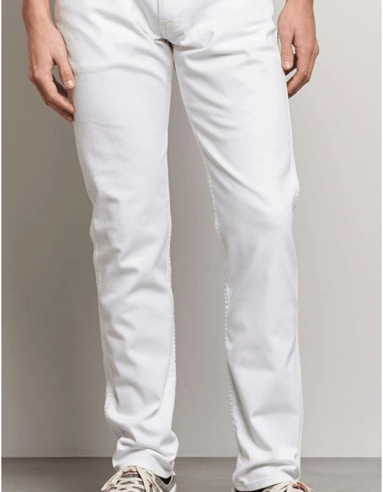 Anbass Denim Slim Fit White Jeans