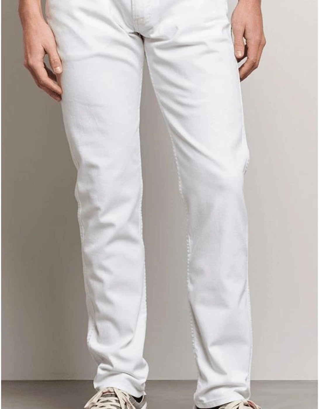 Anbass Denim Slim Fit White Jeans