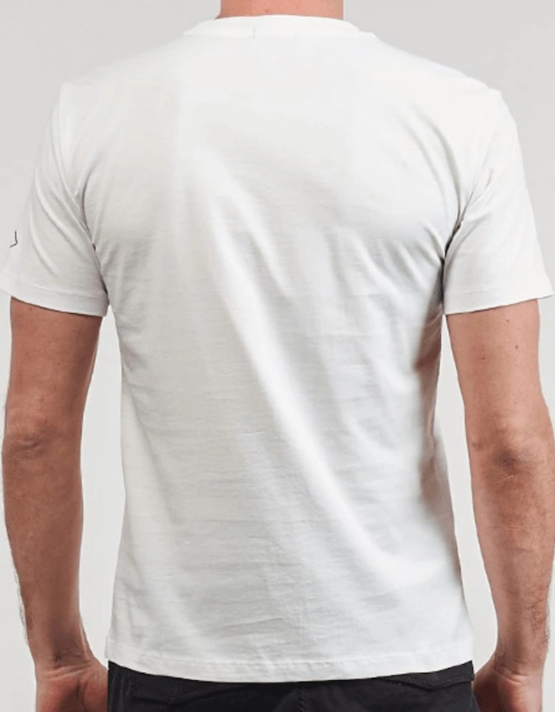 Round Neck Printed White T-Shirt
