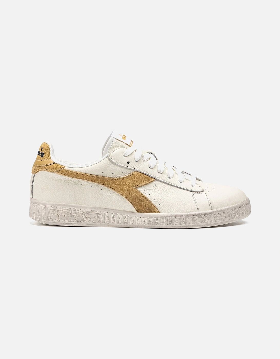 Game L Low Waxed Suede Pop Trainer White/Latte, 4 of 3