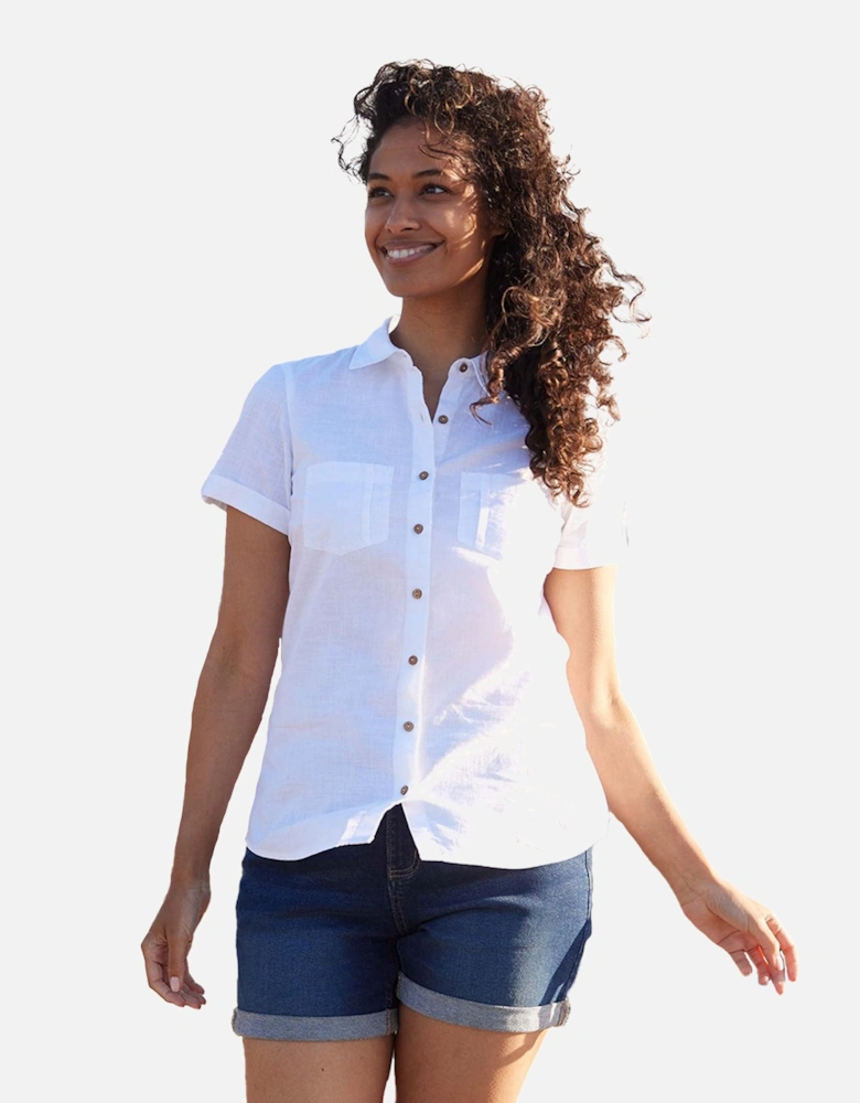 Womens/Ladies Coconut Short-Sleeved Shirt