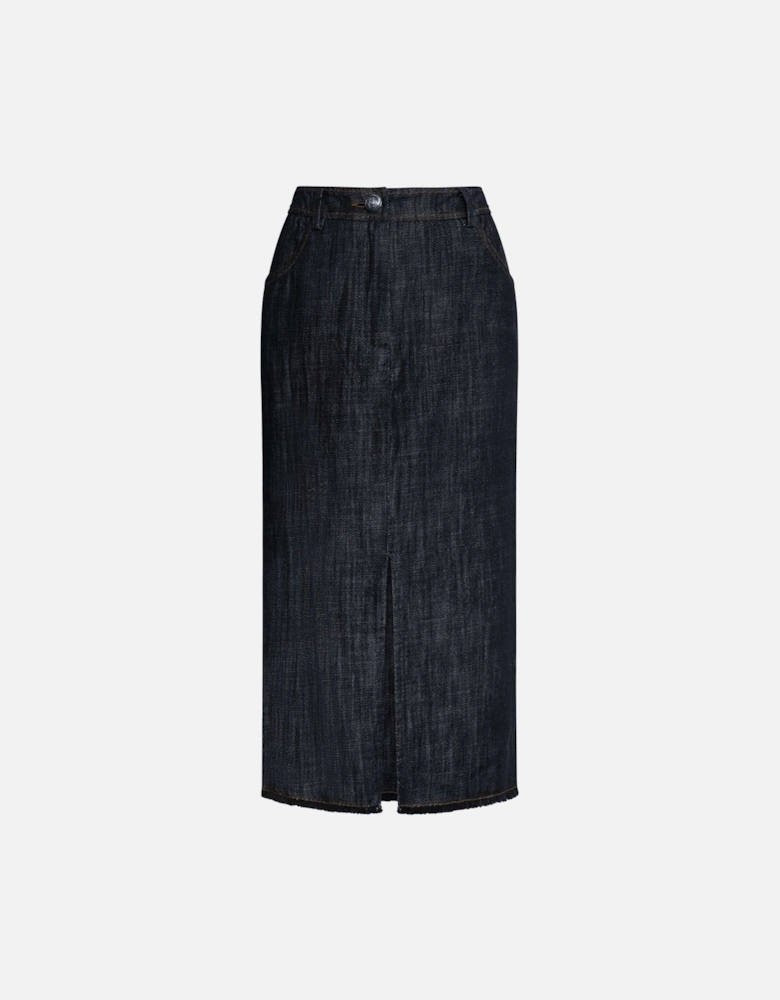 Dark Jean Tailored Skirt