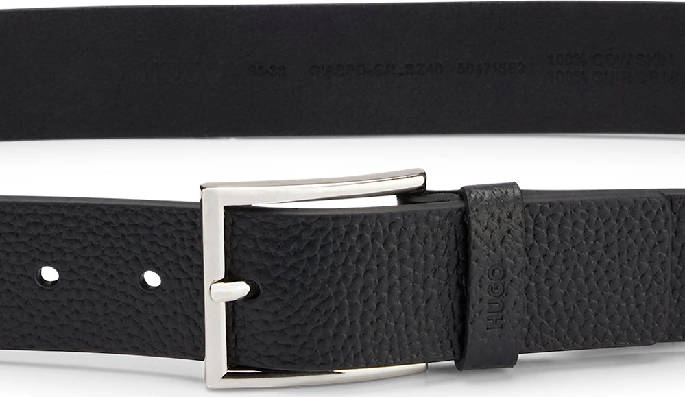 Giaspo Vintage Leather Belt, Black