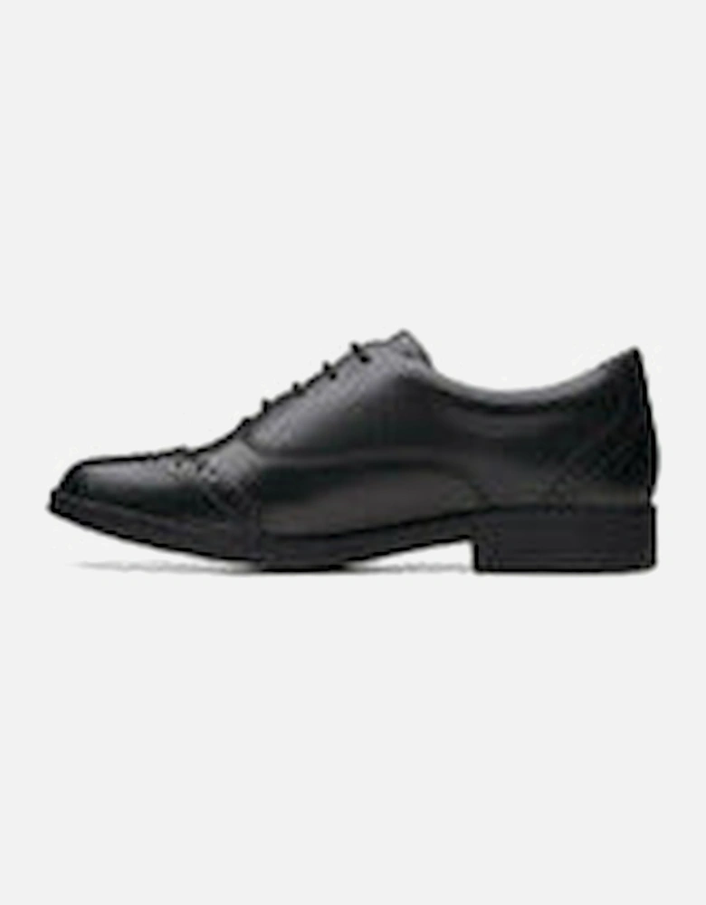 Aubrie Tap Youth black leather