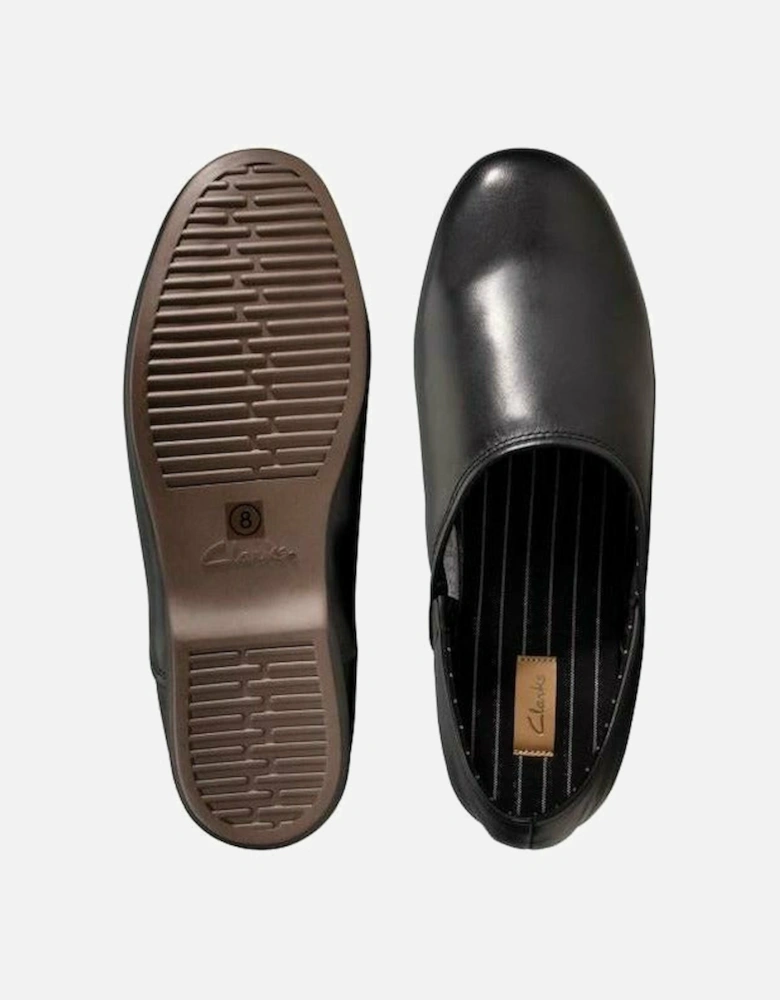 Harston Elite black leather slipper