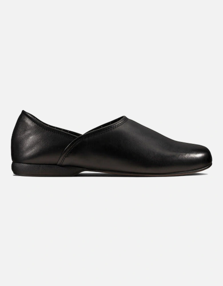 Harston Elite black leather slipper