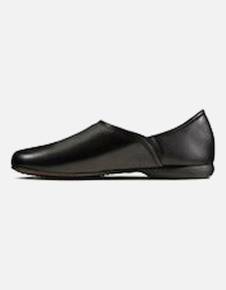 Harston Elite black leather slipper
