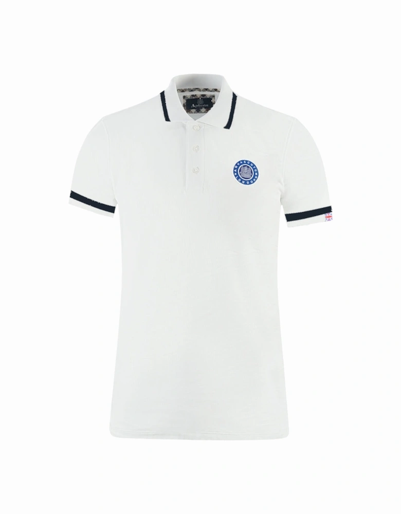 London Embroidered Badge White Polo Shirt