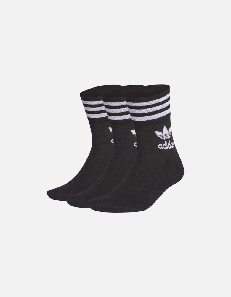 3-Pack Mid Cut Crew Socks