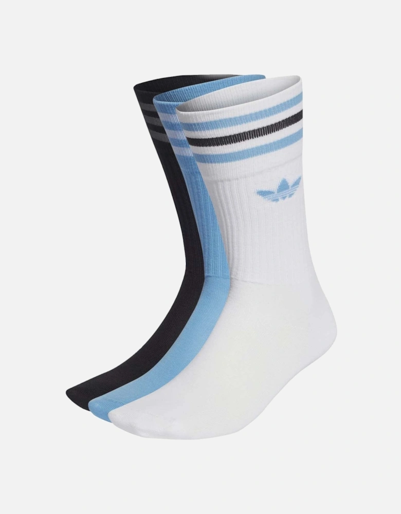 3-Pack Solid Crew Socks