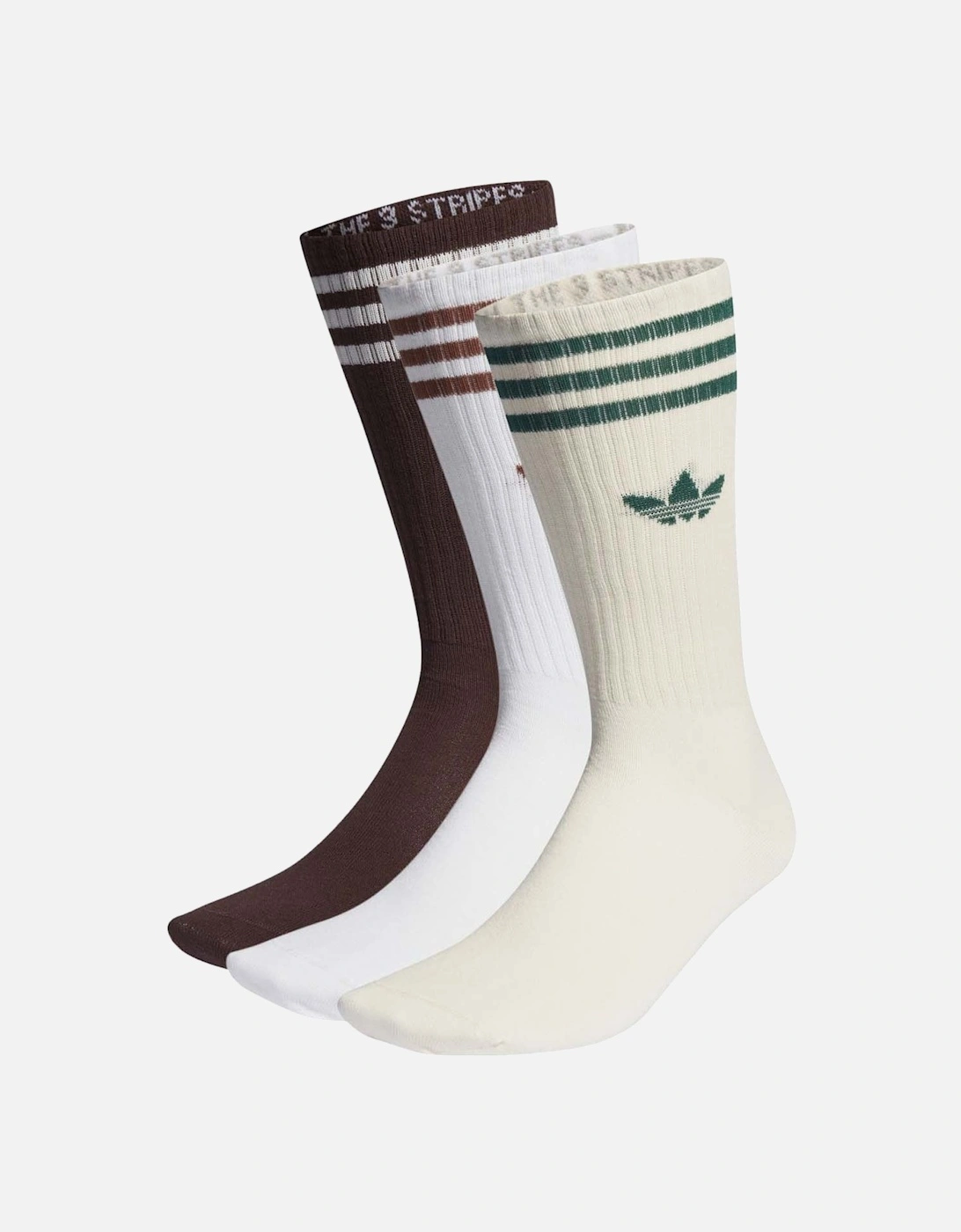 3-Pack Solid Crew Socks, 2 of 1