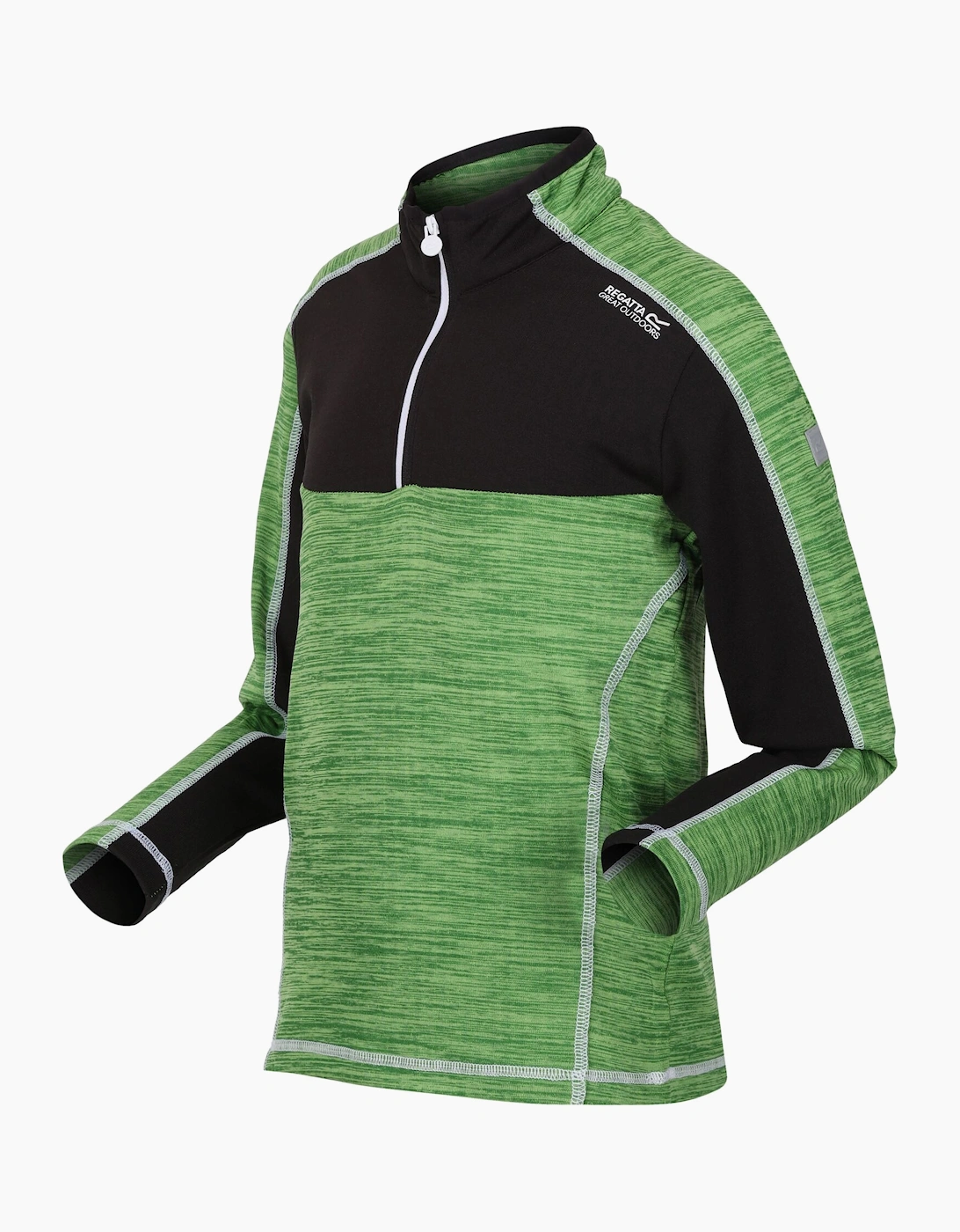Regatta Regatta Childrens/Kids Hewley Recycled Half Zip Fleece Top - Quiet Green Seal Grey