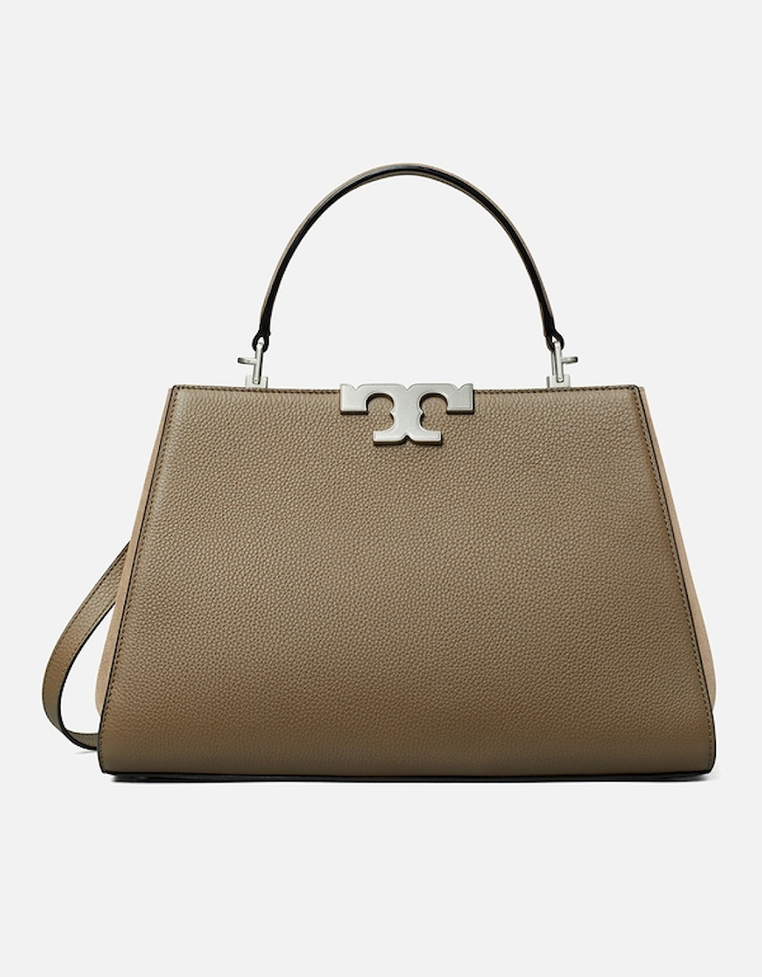 Eleanor Pebble-Grain Leather Satchel Bag, 2 of 1