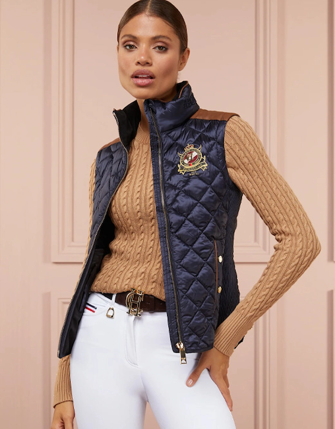 Diamond Quilt Classic Gilet Navy, 5 of 4